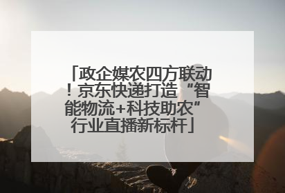政企媒农四方联动！京东快递打造“智能物流+科技助农”行业直播新标杆