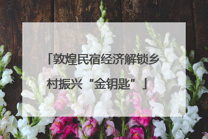敦煌民宿经济解锁乡村振兴“金钥匙”