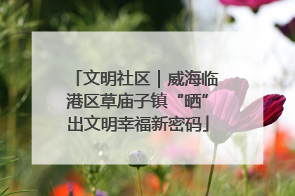 文明社区｜威海临港区草庙子镇“晒”出文明幸福新密码