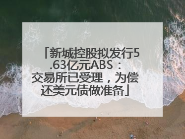 新城控股拟发行5.63亿元ABS：交易所已受理，为偿还美元债做准备