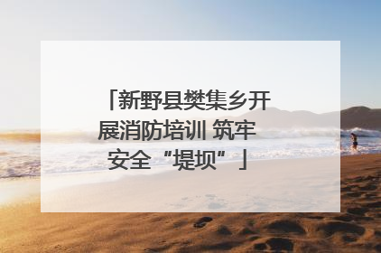 新野县樊集乡开展消防培训 筑牢安全“堤坝”