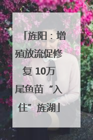 旌阳：增殖放流促修复 10万尾鱼苗“入住”旌湖