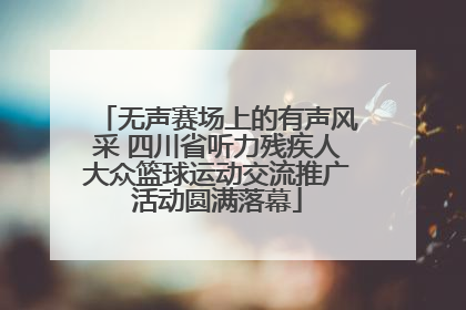 无声赛场上的有声风采 四川省听力残疾人大众篮球运动交流推广活动圆满落幕