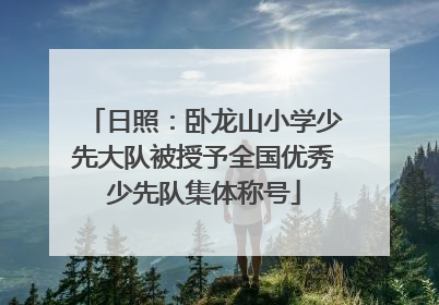 日照：卧龙山小学少先大队被授予全国优秀少先队集体称号