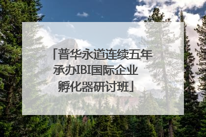 普华永道连续五年承办IBI国际企业孵化器研讨班