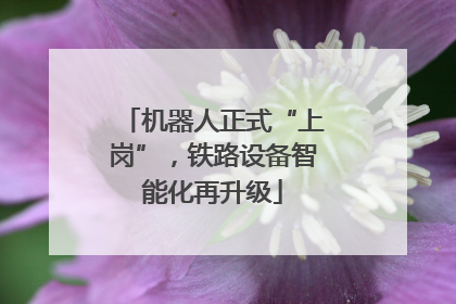 机器人正式“上岗”，铁路设备智能化再升级