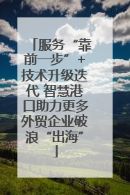 服务“靠前一步”+技术升级迭代 智慧港口助力更多外贸企业破浪“出海”