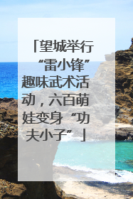 望城举行“雷小锋”趣味武术活动，六百萌娃变身“功夫小子”