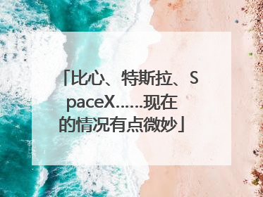 比心、特斯拉、SpaceX……现在的情况有点微妙
