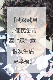武汉武昌：便民集市添“绿”意 银发生活更幸福