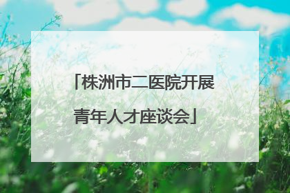 株洲市二医院开展青年人才座谈会