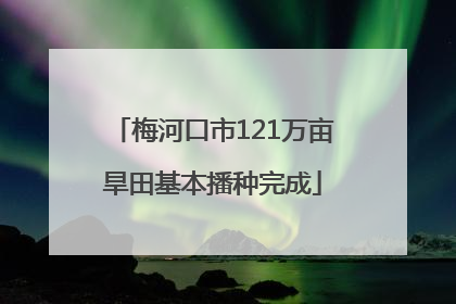 梅河口市121万亩旱田基本播种完成