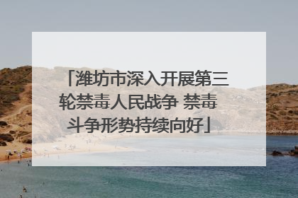潍坊市深入开展第三轮禁毒人民战争 禁毒斗争形势持续向好