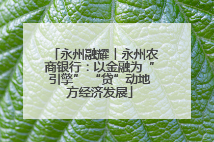 永州融耀丨永州农商银行：以金融为“引擎” “贷”动地方经济发展