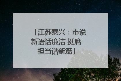 江苏泰兴：市说新语话廉洁 挺膺担当谱新篇