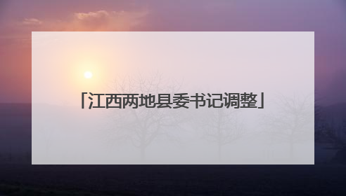 江西两地县委书记调整