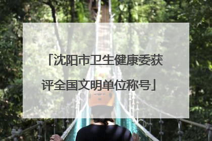 沈阳市卫生健康委获评全国文明单位称号