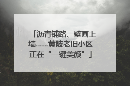 沥青铺路、壁画上墙……黄陂老旧小区正在“一键美颜”