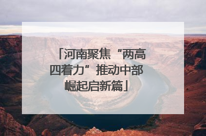 河南聚焦“两高四着力”推动中部崛起启新篇