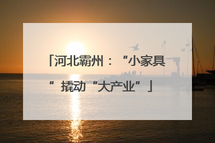 河北霸州：“小家具”撬动“大产业”