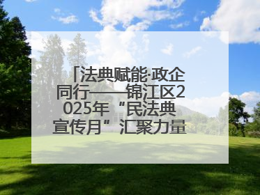 法典赋能·政企同行——锦江区2025年“民法典宣传月”汇聚力量 助推企业发展
