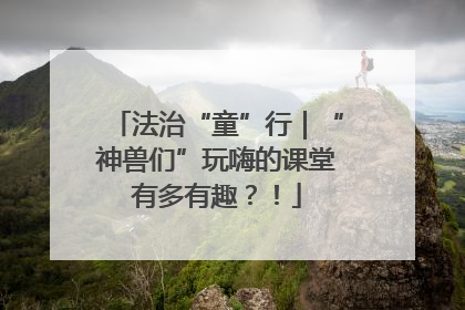 法治“童”行｜“神兽们”玩嗨的课堂有多有趣？！