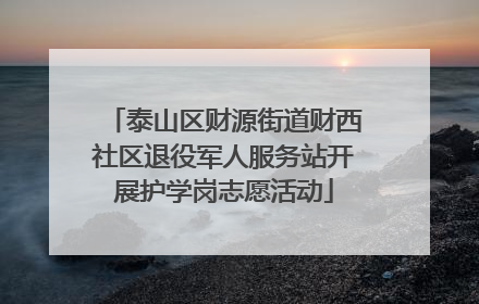泰山区财源街道财西社区退役军人服务站开展护学岗志愿活动