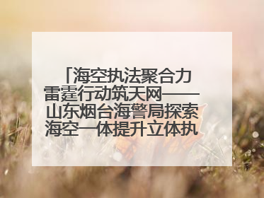 海空执法聚合力 雷霆行动筑天网——山东烟台海警局探索海空一体提升立体执法效能纪实