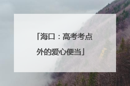 海口：高考考点外的爱心便当