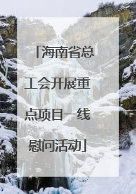 海南省总工会开展重点项目一线慰问活动