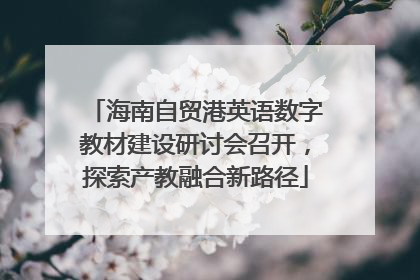 海南自贸港英语数字教材建设研讨会召开，探索产教融合新路径