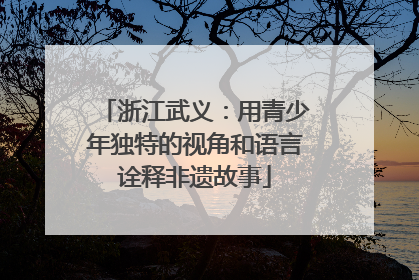 浙江武义：用青少年独特的视角和语言诠释非遗故事