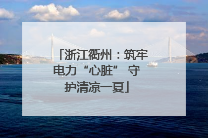 浙江衢州：筑牢电力“心脏” 守护清凉一夏