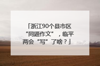 浙江90个县市区“同题作文”，临平两会“写”了啥？