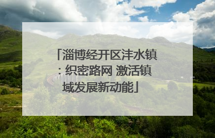 淄博经开区沣水镇：织密路网 激活镇域发展新动能
