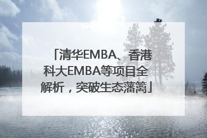 清华EMBA、香港科大EMBA等项目全解析，突破生态藩篱