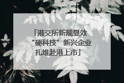 港交所新规显效 “硬科技”新兴企业扎堆赴港上市