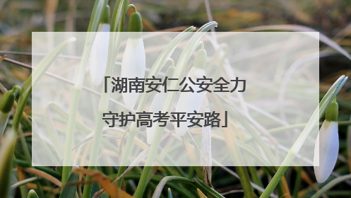 湖南安仁公安全力守护高考平安路
