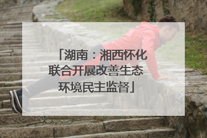 湖南：湘西怀化联合开展改善生态环境民主监督