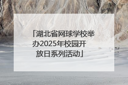 湖北省网球学校举办2025年校园开放日系列活动