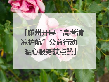 滕州开展“高考清凉护航”公益行动 暖心服务获点赞