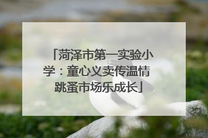菏泽市第一实验小学：童心义卖传温情 跳蚤市场乐成长
