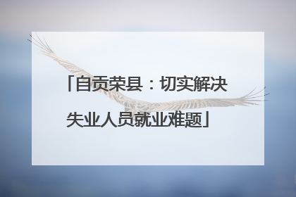 自贡荣县：切实解决失业人员就业难题