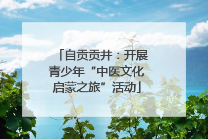 自贡贡井：开展青少年“中医文化启蒙之旅”活动