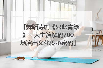 舞蹈诗剧《只此青绿》三大主演解码700场演出文化传承密码