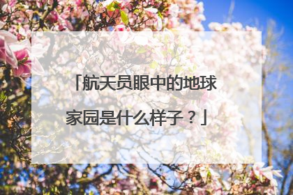 航天员眼中的地球家园是什么样子？