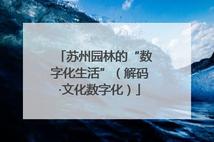 苏州园林的“数字化生活”（解码·文化数字化）