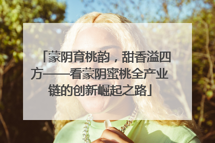 蒙阴育桃韵，甜香溢四方——看蒙阴蜜桃全产业链的创新崛起之路