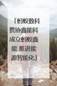 蚂蚁数科携协鑫能科成立蚂蚁鑫能 推进能源智能化