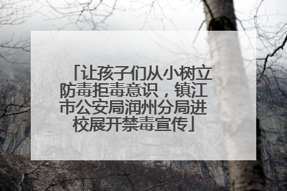 让孩子们从小树立防毒拒毒意识，镇江市公安局润州分局进校展开禁毒宣传